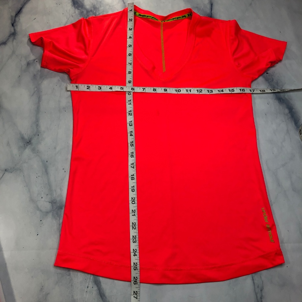 Under Armour Neon Coral Short Sleeve Athletic Tee - Picture 4 of 8